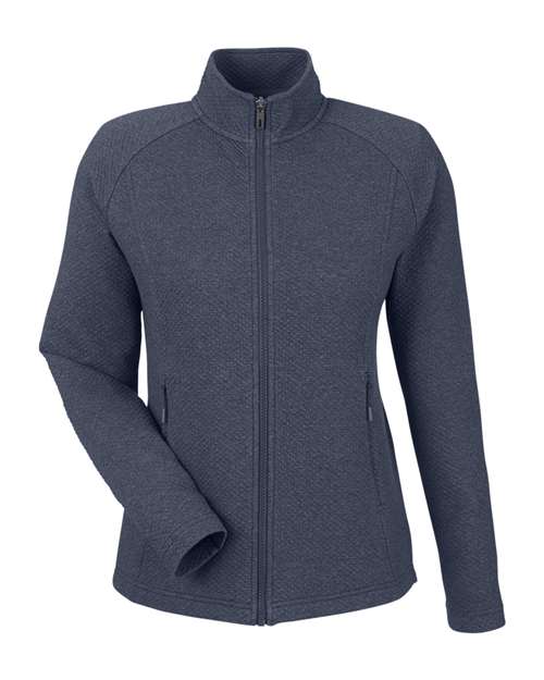North End NE727W, Women's Spirit Textured Full-zip, Classic Navy Heather