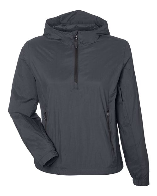 North End NE810W, Women's Aura Lightweight Packable Anorak, Carbon/ Black
