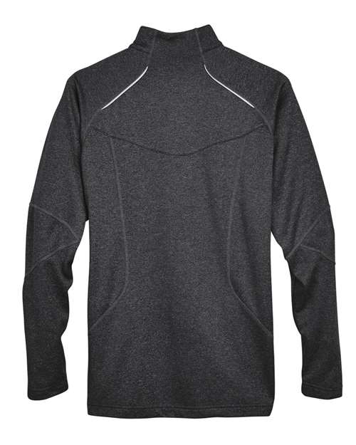 North End 88175, Men's Catalyst Performance Fleece Quarter-zip Pullover, Carbon Heather