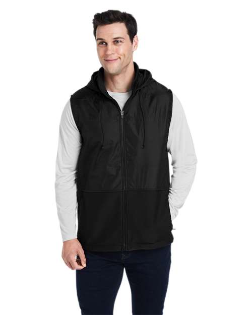 Unisex Zone HydroSport™ Hybrid Vest - - 14306 Black Black 11-11.9 oz 764D9 AB Exclusive Brands Activewear CA New ab Jackets Mens & Unisex New AB Outerwear S&S Exclusive Brands Team 365 TT99 Vests