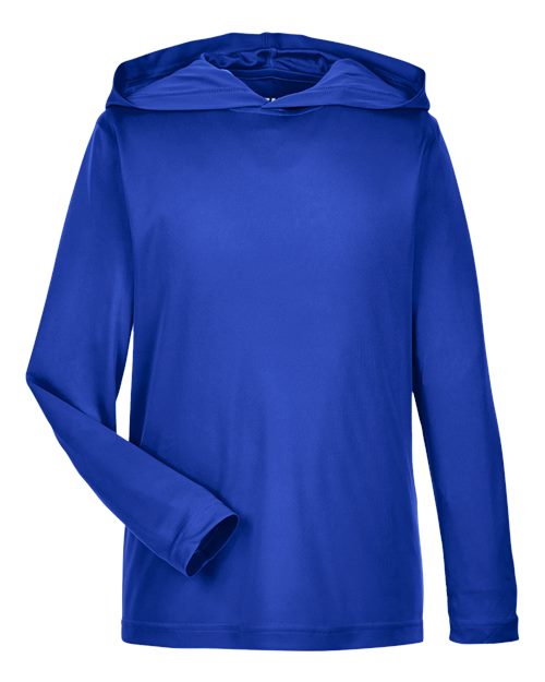 Team 365 TT41Y, Youth Zone Performance Hooded Long Sleeve T-shirt, Sport Royal