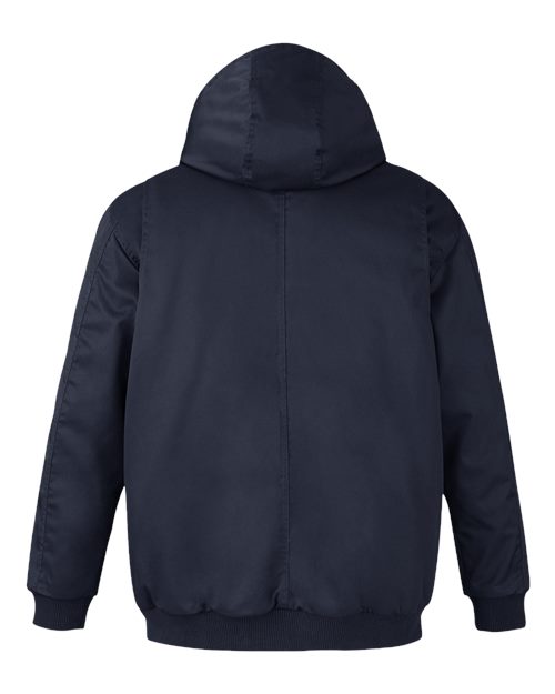 Harriton M722T, Unisex Tall Climabloc Heavyweight Hooded Full-zip Jacket, Dark Navy