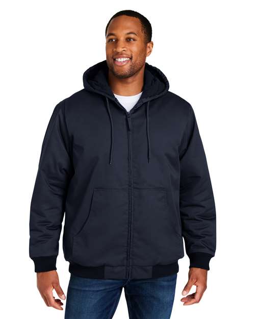 Unisex Tall ClimaBloc® Heavyweight Hooded Full-Zip Jacket - - 14333 Dark Navy 285B9 8-8.9 oz AB Exclusive Brands Adjustable CA New ab Cotton Drawstring Full-Zips Harriton Hooded Jackets Long Sleeves M722T Mens & Unisex New AB Outerwear Pockets Polyester Talls Workwear Zips