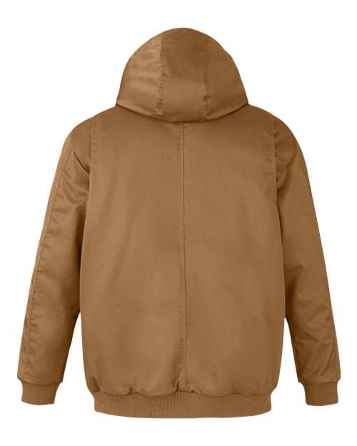 Harriton M722T, Unisex Tall Climabloc Heavyweight Hooded Full-zip Jacket, Duck Brown