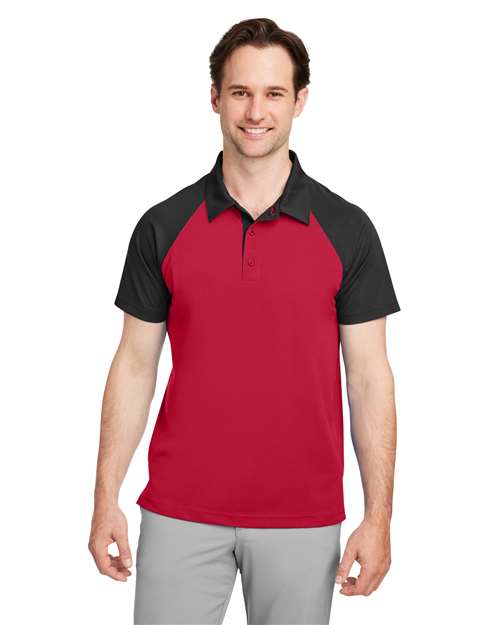 Men's Command Snag-Protection Colorblock Polo - - 14336 Sport Red Black 4-4.9 oz 691D9 AB Exclusive Brands Activewear Antimicrobial CA New ab Mens & Unisex Moisture-Management New AB Performance Pique Polos Polos & Knits Polyester - 100% S&S Exclusive Brands Short Sleeves Snag Resistant Spiritwear Sport Shirts Sun/UV Protection Team 365 Tops TT21C