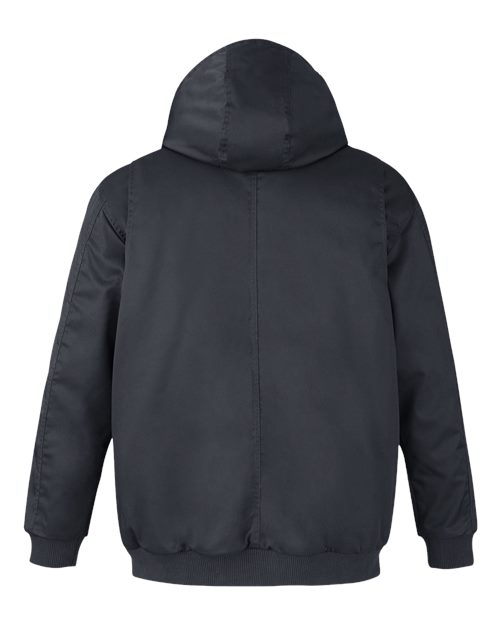 Harriton M722, Unisex Climabloc Heavyweight Hooded Full-zip Jacket, Dark Charcoal