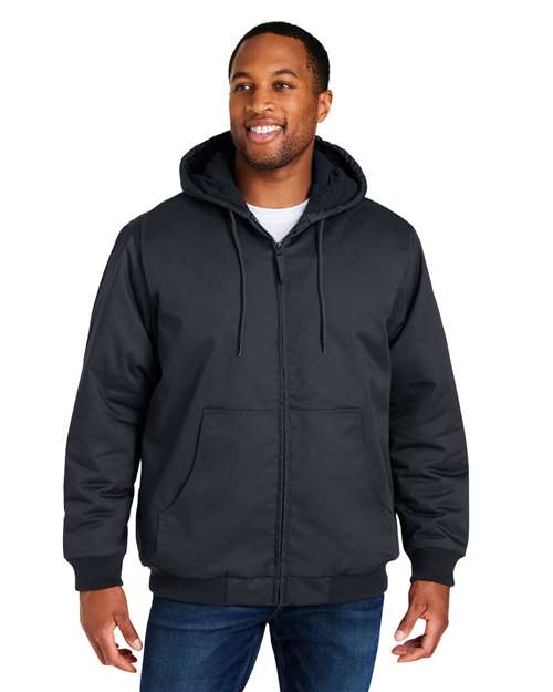 Unisex ClimaBloc® Heavyweight Hooded Full-Zip Jacket - - 14347 Dark Charcoal 284B9 8-8.9 oz AB Exclusive Brands Adjustable CA New ab Cotton Drawstring Full-Zips Harriton Hooded Jackets Long Sleeves M722 Mens & Unisex New AB Outerwear Pockets Polyester Workwear Zips