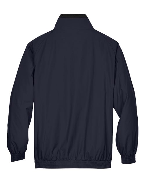 Harriton M740, Unisex Fleece Lined Nylon Jacket, Navy/ Black