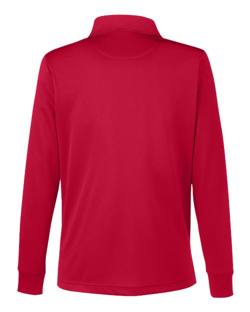 Harriton M348LW, Women's Advantage Snag Protection Plus Il Long Sleeve Polo, Red