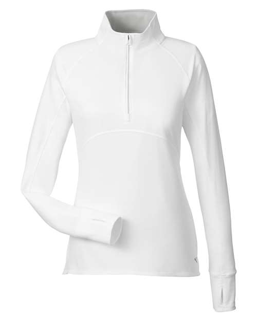 Puma Golf 533007, Women's Gamer Golf Quarter-zip Pullover, Bright White