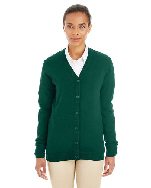 Women's Pilbloc V-Neck Button Cardigan Sweater - - 14364 Hunter 11-11.9 oz 235B9 AB Exclusive Brands Back to School 2025 CA CA New ab Harriton Long Sleeves M425W New AB Polos & Knits Quarter-Zips S&S Exclusive Brands Sweaters Tops V-Neck Womens