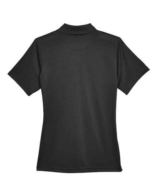 Harriton M345W, Women's Advantage Snag Protection Plus Il Snap Placket Polo, Black