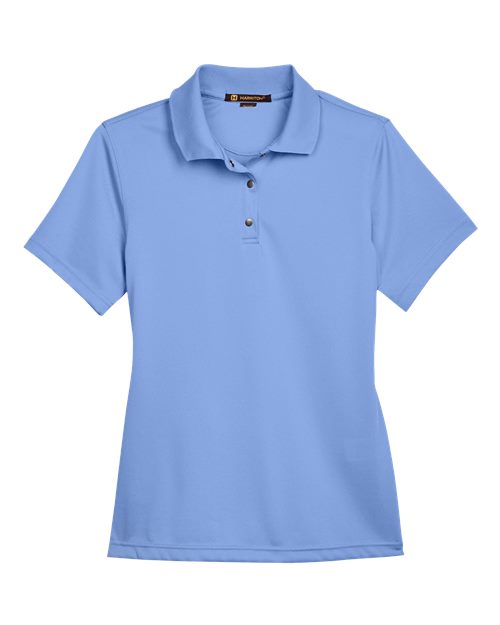 Harriton M345W, Women's Advantage Snag Protection Plus Il Snap Placket Polo, Industry Blue