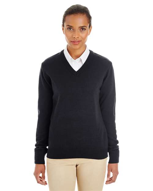 Women's Pilbloc V-Neck Sweater - - 14389 Black 11-11.9 oz 232B9 AB Exclusive Brands CA New ab Harriton Long Sleeves M420W New AB S&S Exclusive Brands Sweaters Tops V-Neck Womens Wovens Wovens & Dress Shirts