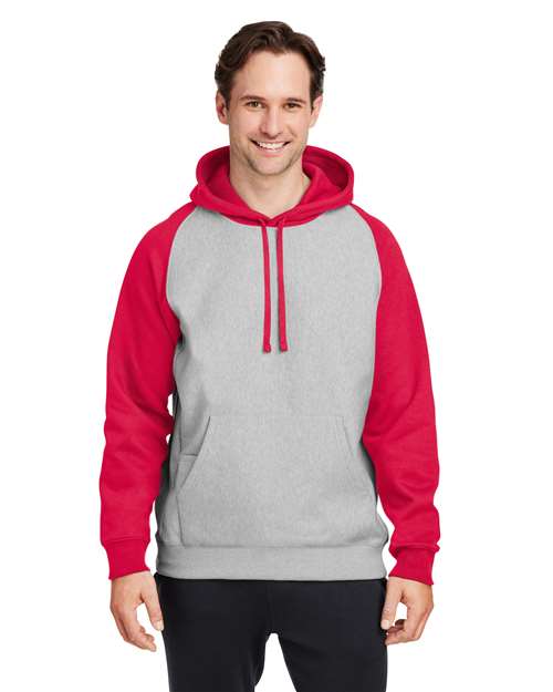 Unisex Zone HydroSport™ Heavyweight Colorblock Hooded Sweatshirt - - 14437 Athletic Heather Sport Red 11-11.9 oz 760D9 AB Exclusive Brands CA New ab Crewneck Fleece Fleece - Core - Hood Mens & Unisex New AB S&S Exclusive Brands Sweatshirts & Fleece Team 365 Tops TT96CB