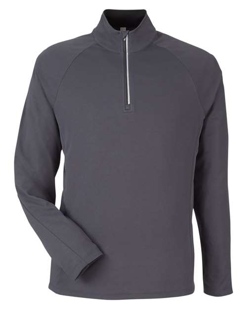 CORE365 CE418, Men's Origin Performance Pique Quarter-zip Pullover, Carbon/ Black