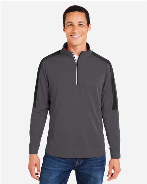 Men's Market Snag Protect Mesh Colorblock Quarter-Zip Pullover - - 14504 Carbon Black 284A7 4-4.9 oz AB Exclusive Brands Activewear Antimicrobial Back to School 2025 CA CA New ab CE404 CORE365 Long Sleeves Mens & Unisex Mesh Moisture-Management New AB Performance Polos & Knits Polyester - 100% Pullovers Quarter-Zips S&S Exclusive Brands Spiritwear Sun/UV Protection Tear Away Tops Zips