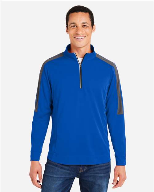 Men's Market Snag Protect Mesh Colorblock Quarter-Zip Pullover - - 14504 True Royal Carbon 284A7 4-4.9 oz AB Exclusive Brands Activewear Antimicrobial Back to School 2025 CA CA New ab CE404 CORE365 Long Sleeves Mens & Unisex Mesh Moisture-Management New AB Performance Polos & Knits Polyester - 100% Pullovers Quarter-Zips S&S Exclusive Brands Spiritwear Sun/UV Protection Tear Away Tops Zips