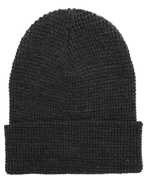 Waffle Cuffed Beanie - - 14514 Dark Grey One Size 2501KC 368F2 Headwear Outerwear S&S Deep Deals YP Classics