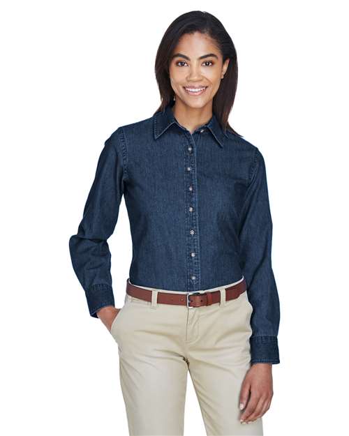 Women's Denim Shirt - - 14583 Dark Denim 250B9 6-6.9 oz AB Exclusive Brands CA New ab Cotton - 100% Denim Dress Shirts Explore Industrial & Workwear Explore Industrial & Workwear - Office Harriton Long Sleeves M550W New AB S&S Exclusive Brands Tops UG Playbook UG Playbook Industrial & Workwear UG Playbook Industrial & Workwear Uniforming Womens Workwear Wovens Wovens & Dress Shirts