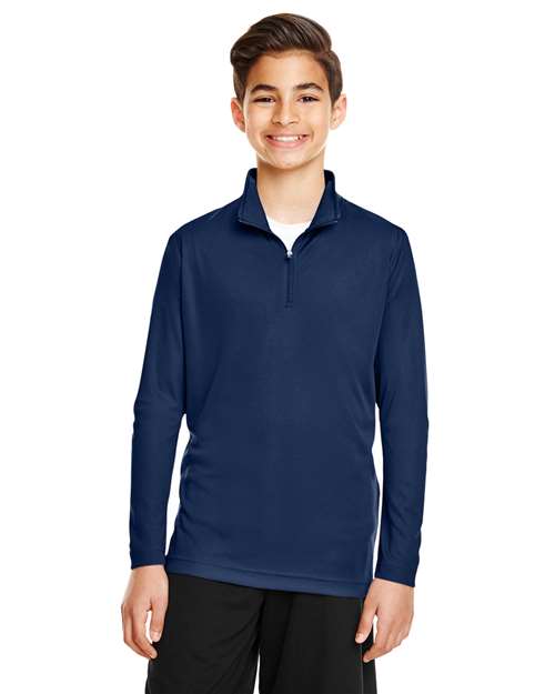 Youth Zone Performance Quarter-Zip Pullover - - 14596 Sport Dark Navy 3-3.9 oz 705D9 AB Exclusive Brands CA New ab Explore School & Team - School & Team Merch Explore School & Team - Spirit Wear Explore School & Teams Long Sleeves Moisture-Management New AB Performance Polos & Knits Polyester - 100% Pullovers Quarter-Zips S&S Exclusive Brands Sun/UV Protection Team 365 Tops TT31Y Youth Zips