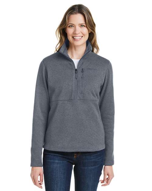Women's Dropline Half-Zip Jacket - - 14623 Steel Onyx 689D1 CA New ab Fleece Jackets M13224 Marmot New AB Outerwear Pockets Polyester - 100% Pullovers Quarter-Zips Visible Logos Womens Zips