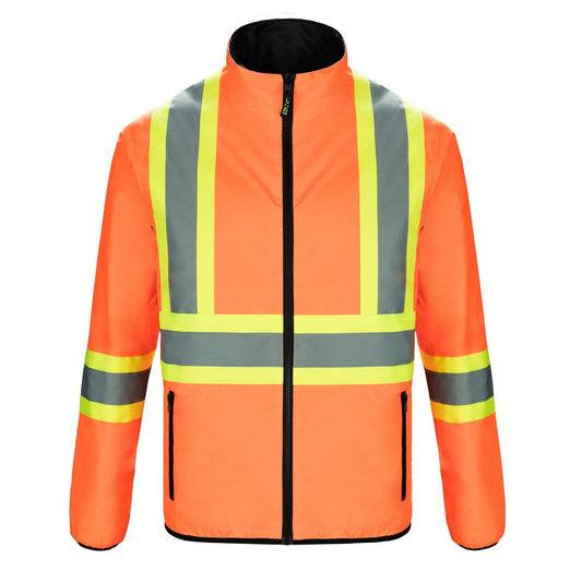 L01260 - Safeguard - Reversible Hi-Vis Insulated Jacket Hi-Vis Orange 1260 adult CX2 Hi-Vis mens