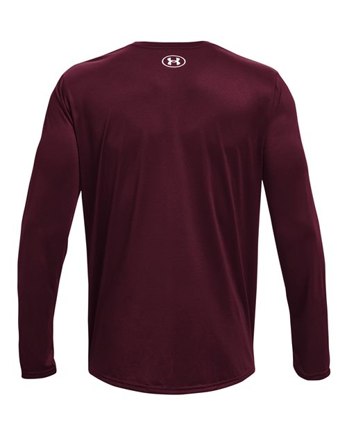 Under Armour 1376843, Men's Team Tech Long Sleeve T-shirt, Maroon/ White