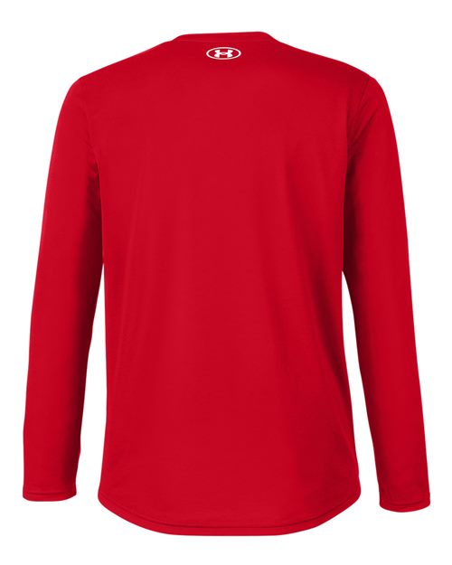Under Armour 1376843, Men's Team Tech Long Sleeve T-shirt, Red/ White
