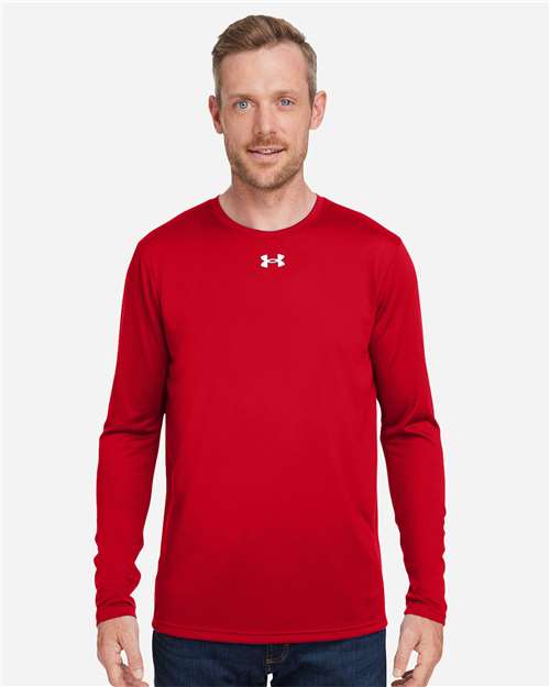 Men's Team Tech™ Long Sleeve T-Shirt - - 14783 Red White 1376843 148E2 4-4.9 oz AB Retail Exclusive Brands Activewear Apparel CA New ab Crewneck Explore Corporate Explore Corporate Outings & Events Explore Corporate Team Building Long Sleeves Mens & Unisex Moisture-Management New AB Performance Playbook - Corporate Playbook - Corporate Fun in the Sun Events Playbook Summer to School Polyester Polyester - 100% Recycled S&S Exclusive Brands T-Shirts T-Shirts - Long Sleeve Tops Under Armour Visible Logos