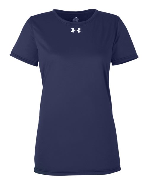 Under Armour 1376847, Women's Team Tech T-shirt, Midnight Navy/ White
