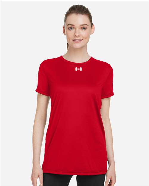 Under Armour 1376847, Women's Team Tech T-shirt, Red/ White