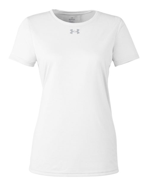 Under Armour 1376847, Women's Team Tech T-shirt, White/ Mod Grey