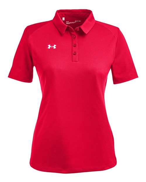 Under Armour 1370431, Women's Tech Polo, Red/ White