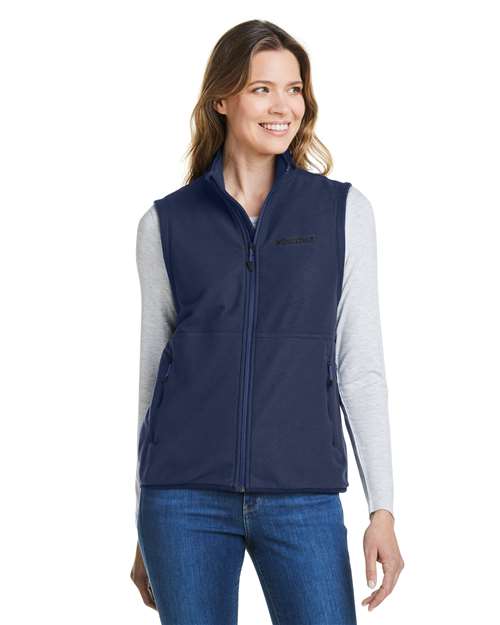 Women's M2 Rocklin Vest - - 14790 Arctic Navy 706D1 CA New ab Fleece Full-Zips Jackets M15779 Marmot New AB Outerwear Performance Pockets Polyester - 100% Recycled Vests Visible Logos Womens Zips