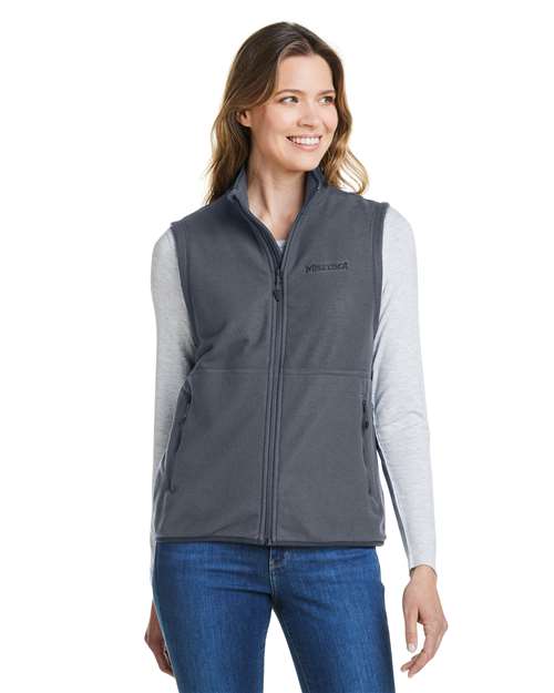 Women's M2 Rocklin Vest - - 14790 Steel Onyx 706D1 CA New ab Fleece Full-Zips Jackets M15779 Marmot New AB Outerwear Performance Pockets Polyester - 100% Recycled Vests Visible Logos Womens Zips