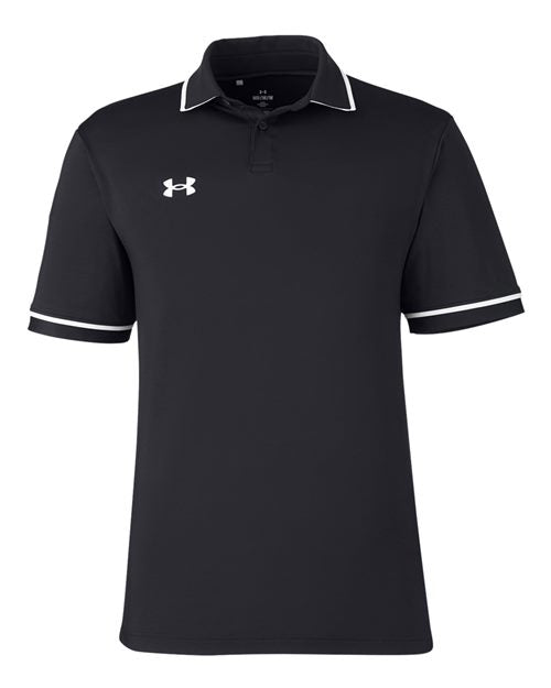 Under Armour 1376904, Men's Tipped Teams Performance Polo, Black/ White
