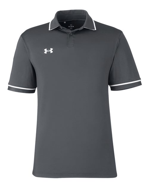 Under Armour 1376904, Men's Tipped Teams Performance Polo, CS Grey Light Heather/ White