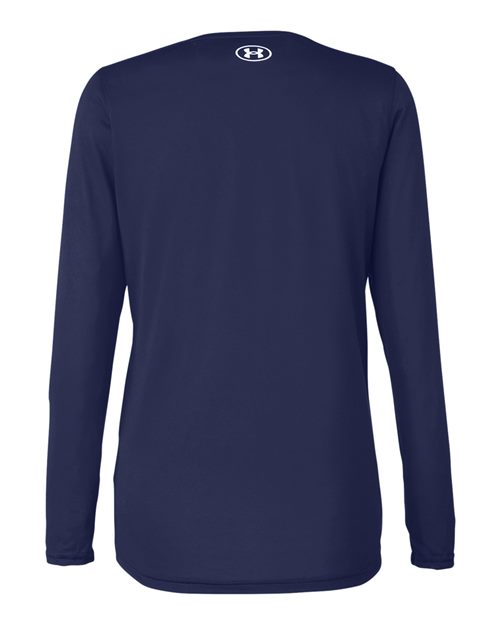 Under Armour 1376852, Women's Team Tech Long Sleeve T-shirt, Midnight Navy/ White