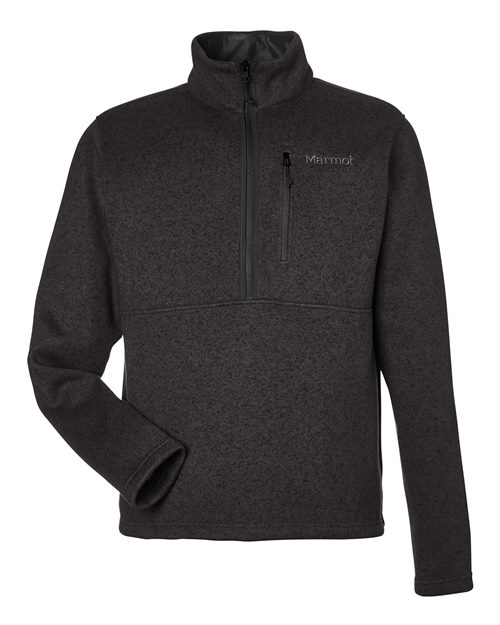 Marmot M16221, Men's Drop Line Half-zip Jacket, Black Heather