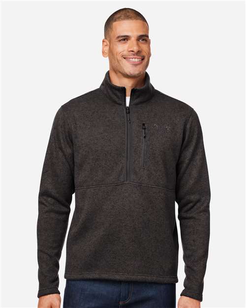 Men's Drop Line Half-Zip Jacket - - 14802 Black Heather 722D1 Apparel CA New ab Fleece Full-Zips Long Sleeves M16221 Marmot Mens & Unisex New AB Outerwear Pockets Polyester - 100% Pullovers Quarter-Zips Recycled Tops