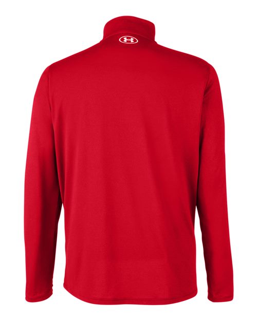 Under Armour 1376844, Men's Team Tech Quarter-zip Pullover, Red/ White