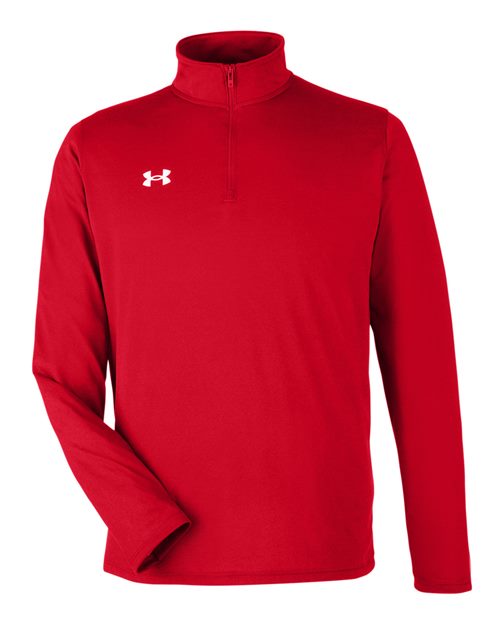 Under Armour 1376844, Men's Team Tech Quarter-zip Pullover, Red/ White