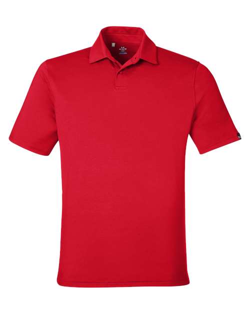Under Armour 1383255, Men's Recycled Polo, Red/ White