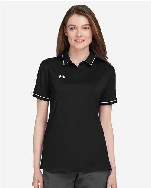 Women's Tipped Teams Performance Polo - - 14837 Black White 1376905 155E2 2025 Polo Guide 2025 Polo Guide Activewear 2025 Polo Guide Activewear - Teams 6-6.9 oz AB Retail Exclusive Brands Activewear Antimicrobial Apparel Back to School 2025 CA CA New ab Moisture-Management New AB Performance Polos Polos & Knits Polyester S&S Exclusive Brands Short Sleeves Spandex Spiritwear Sport Shirts Sun/UV Protection Tops Under Armour Visible Logos Womens