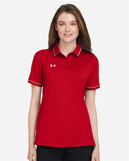 Women's Tipped Teams Performance Polo - - 14837 Red White 1376905 155E2 2025 Polo Guide 2025 Polo Guide Activewear 2025 Polo Guide Activewear - Teams 6-6.9 oz AB Retail Exclusive Brands Activewear Antimicrobial Apparel Back to School 2025 CA CA New ab Moisture-Management New AB Performance Polos Polos & Knits Polyester S&S Exclusive Brands Short Sleeves Spandex Spiritwear Sport Shirts Sun/UV Protection Tops Under Armour Visible Logos Womens