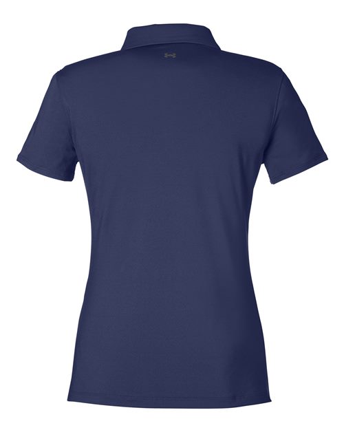 Under Armour 1385910, Women's Recycled Polo, Midnight Navy/ White