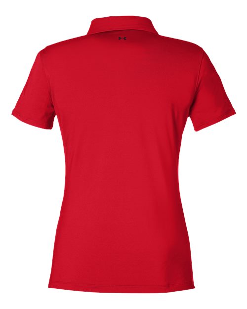Under Armour 1385910, Women's Recycled Polo, Red/ White