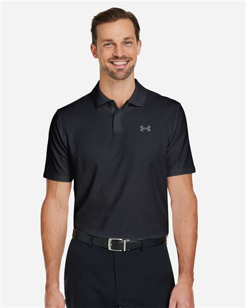 Men's Performance 3.0 Golf Polo - - 14864 Black PTC Grey 1377374 158E2 6-6.9 oz AB Retail Exclusive Brands Activewear Antimicrobial Apparel CA New ab Mens & Unisex Moisture-Management New AB Performance Playbook - Events Playbook - Sporting Events Playbook Summer to School Polos Polos & Knits Polyester Relaxed S&S Deep Deals S&S Exclusive Brands Short Sleeves Spandex Sport Shirts Sun/UV Protection Tops Under Armour Visible Logos