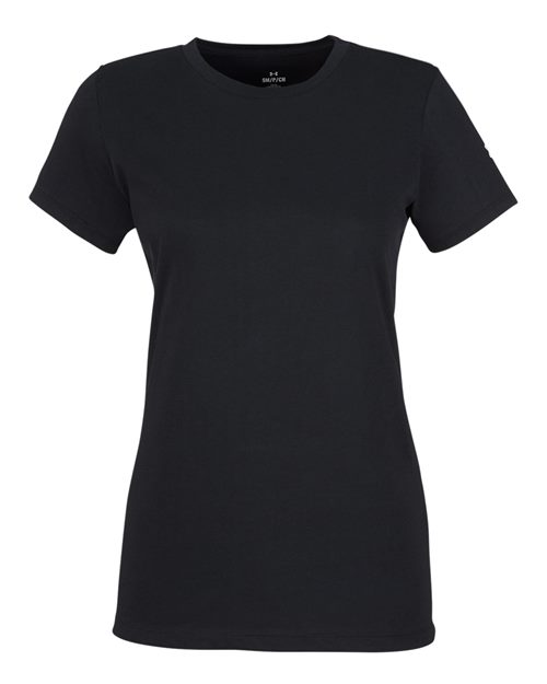 Under Armour 1383284, Women's Athletic 2.0 T-shirt, Black/ White